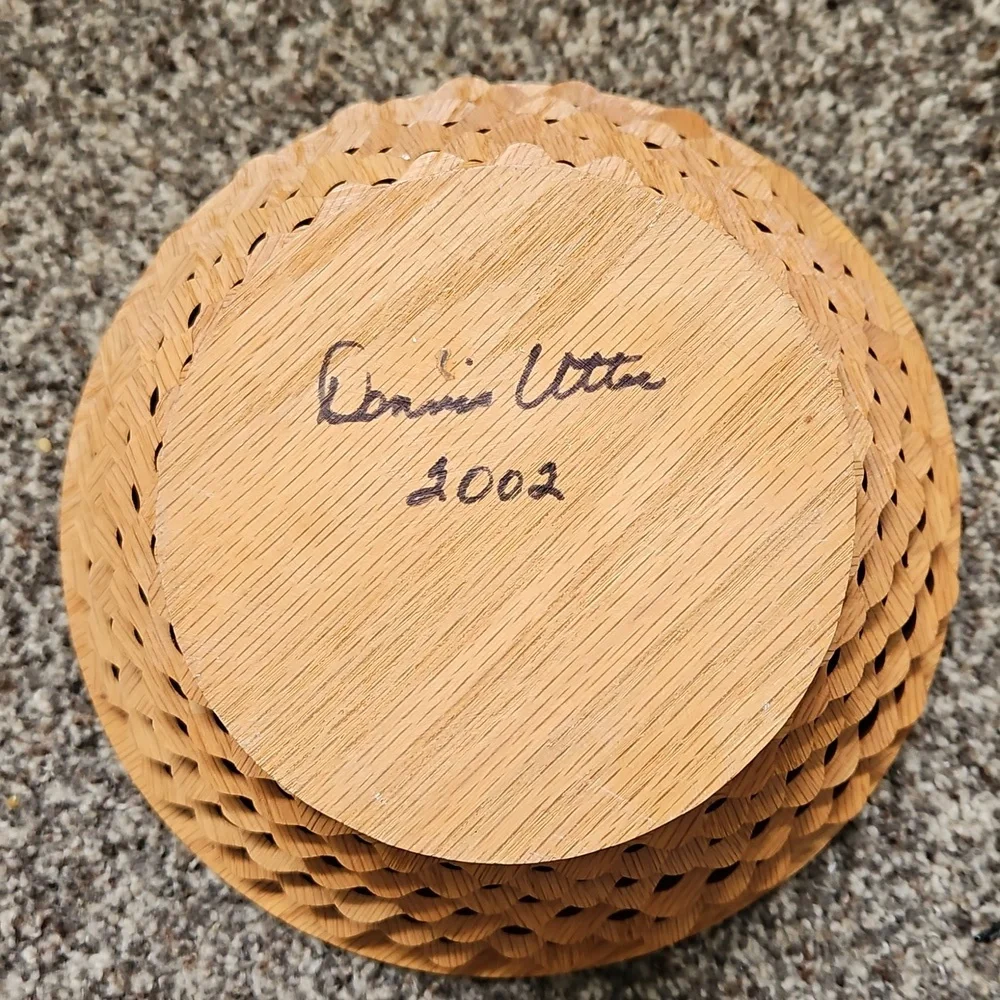 Handcrafted Wooden Fruit Accent Bowl